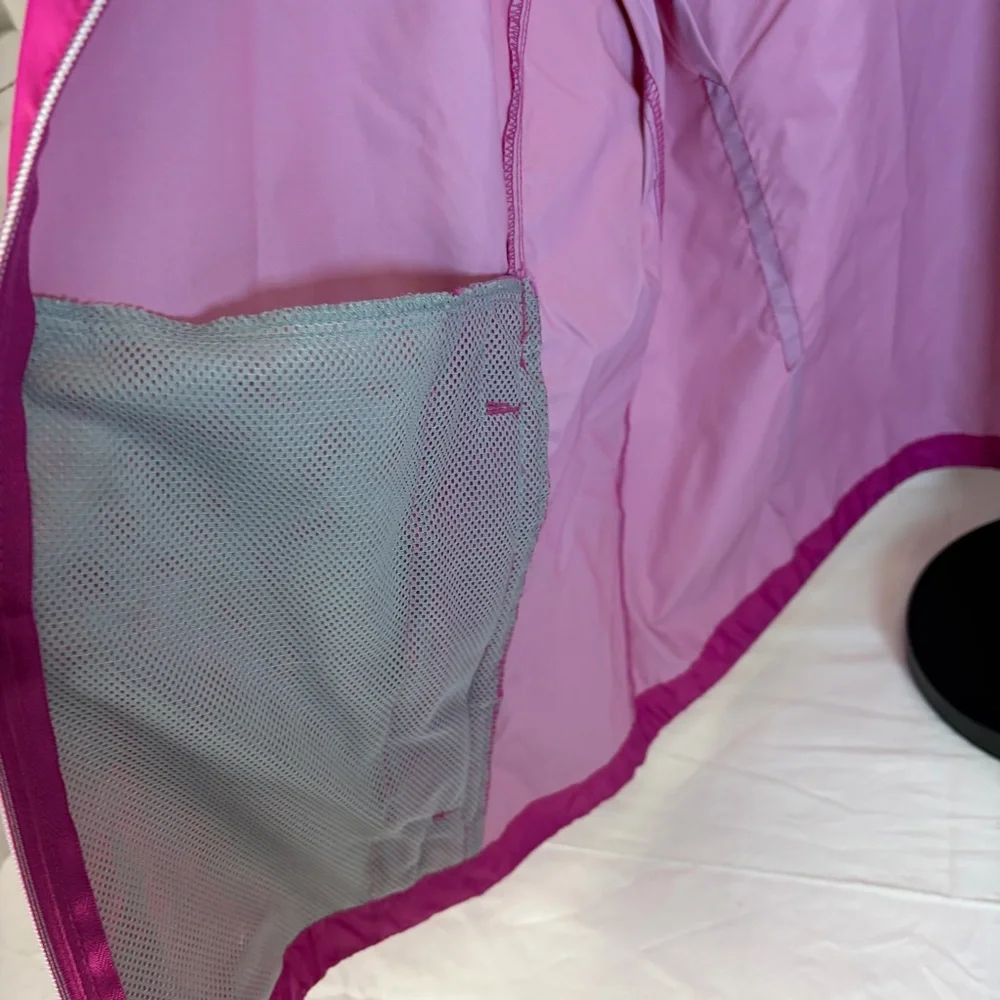 Columbia Pink Lightweight Jacket Stowaway Hood Zip Front Women’s XL - Picture 8 of 8
